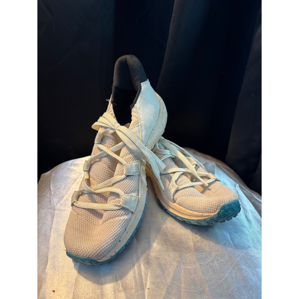 Holo Footwear Hermes Womens 10 Cream Tan Mesh Suede Sustainable Running Sneakers